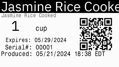 The steps in packaging food into containers for storage